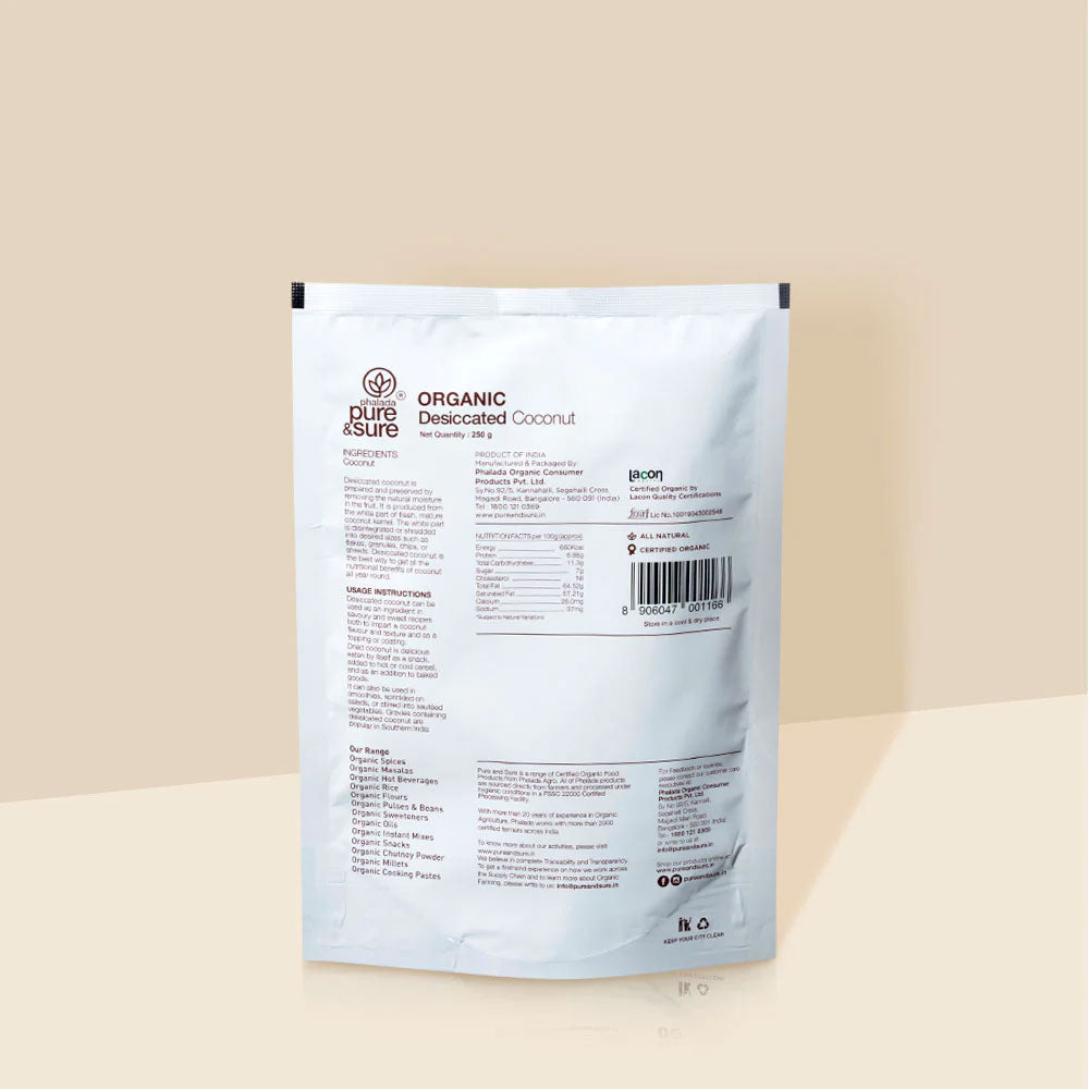 Phalada Pure&Sure Organic Desiccated Coconut Powder 250g