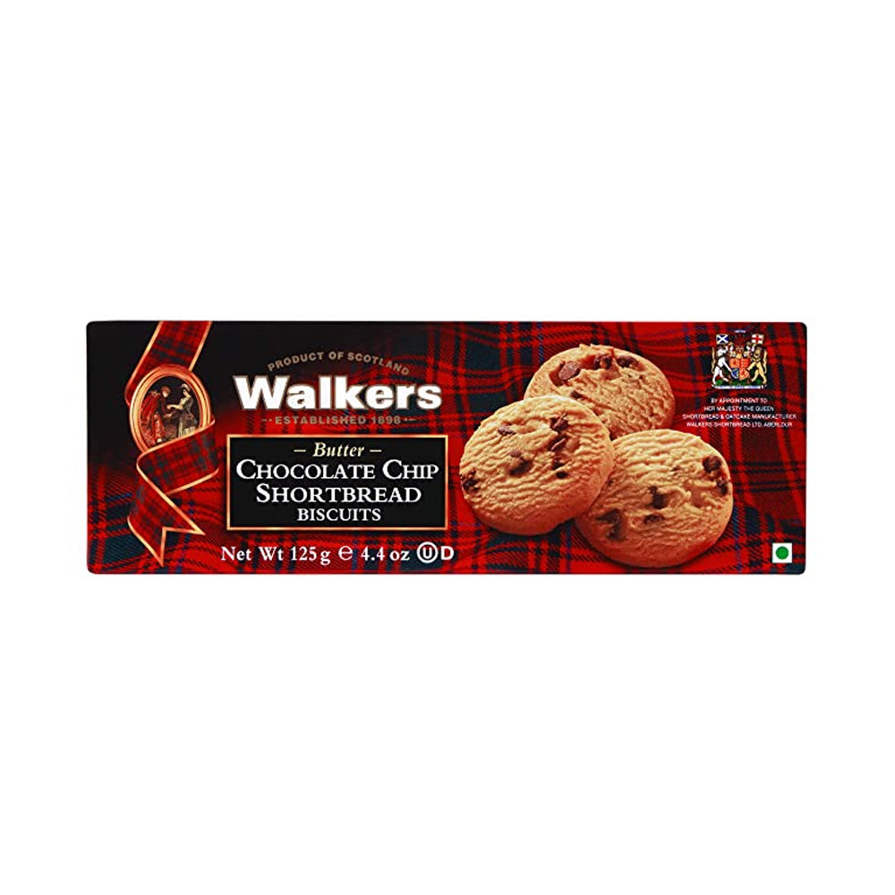 Walkers Butter Chocolate Chip Shortbread Biscuit 125g