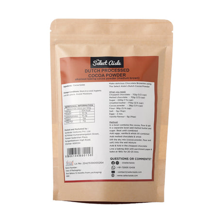 The Select Aisle Dutch Processed Medium Brown Cocoa Powder 250G