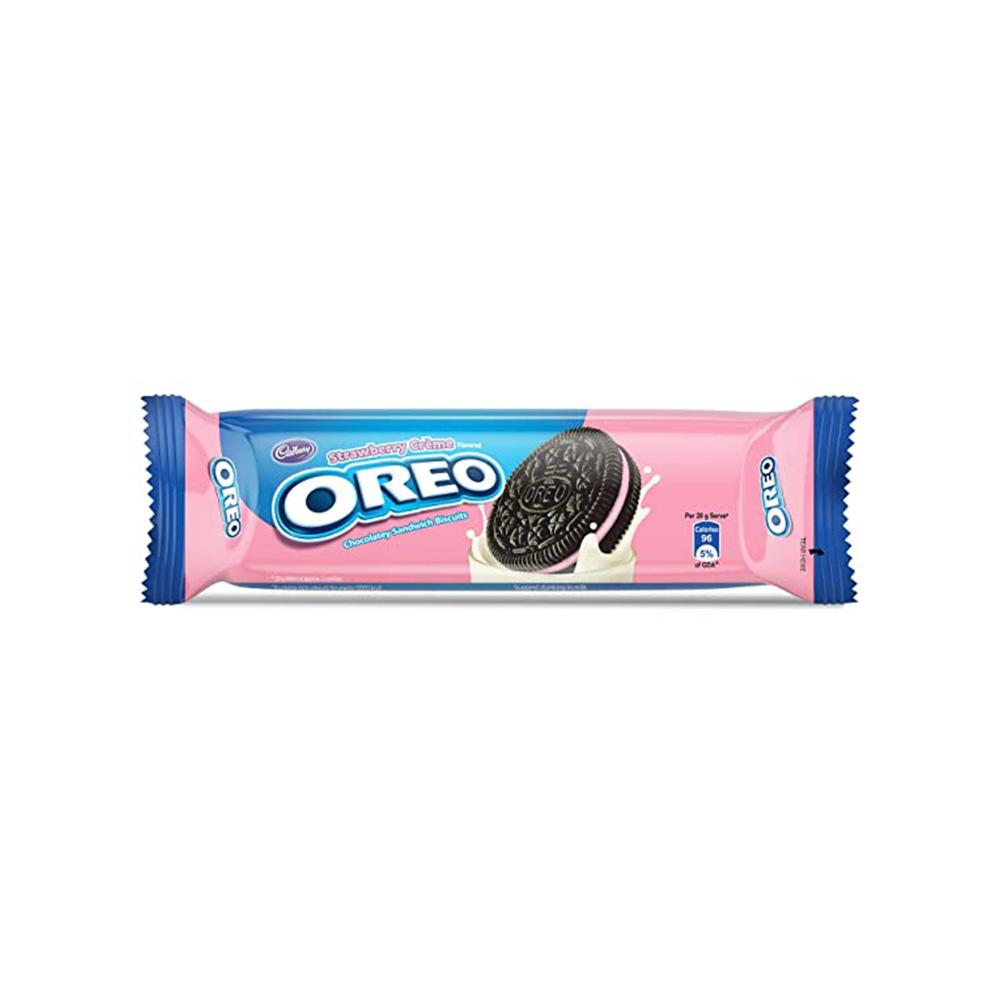 Oreo Strawberry Creme Biscuits 133G - Chennai Grocers