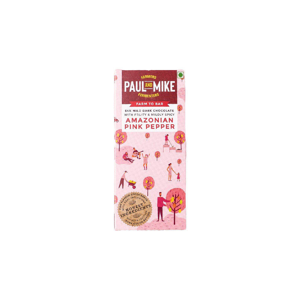 Paul And Mike 64% Amazonian Pink Pepper Chocolate 68g