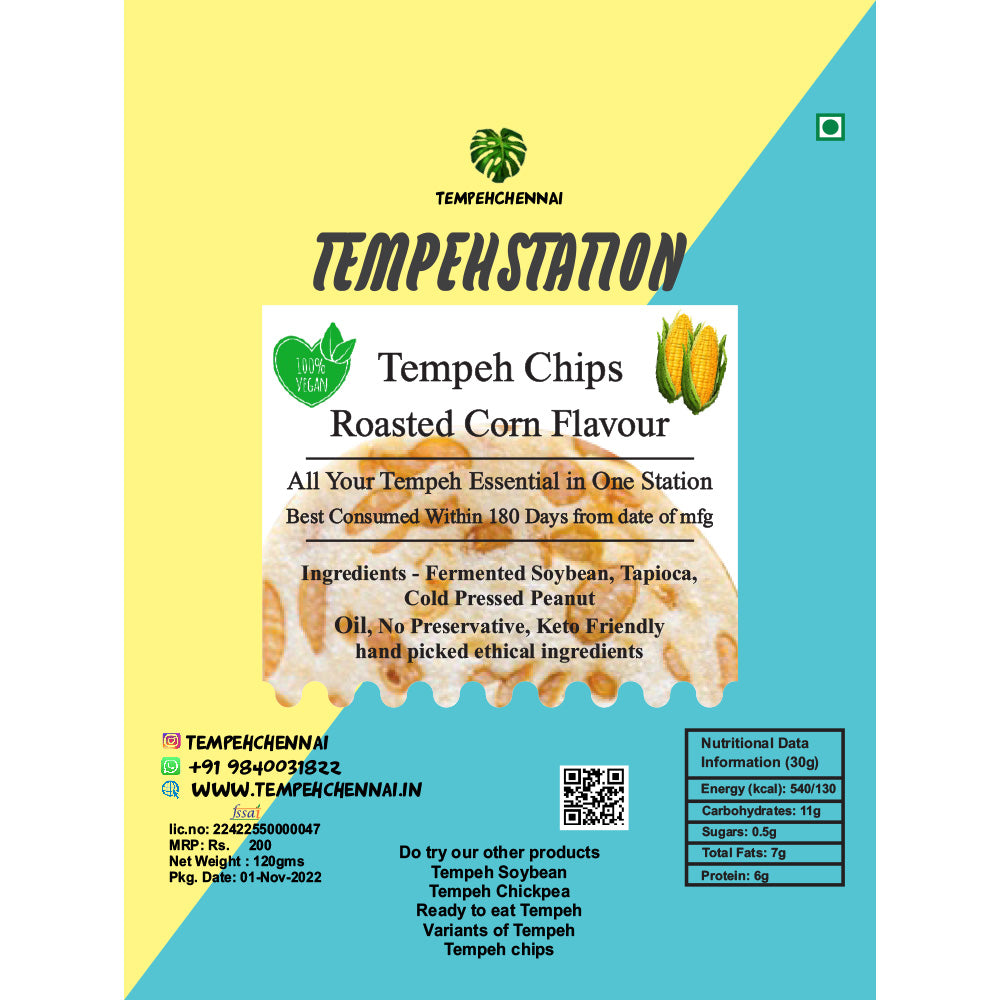 Tempeh Roasted Corn Flavoured Chips 100g