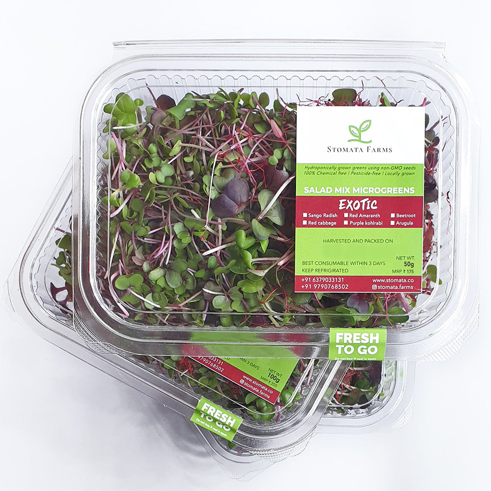 Salad Mix Microgreens Exotic 50G - Chennai Grocers